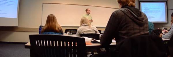 teacher talking to class